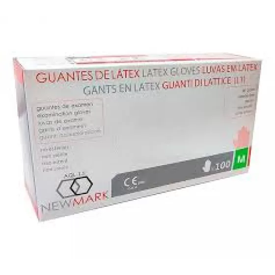 LUVA LATEX S/PO NEW MARK CX100 M
