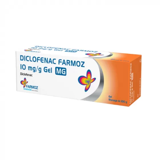Diclofenac Farmoz MG, 10 mg/g-100 g x 1 gel bisnaga
