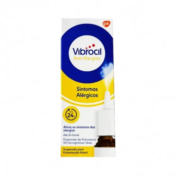 Vibrocil Anti-Alergias , 50 µg/dose Frasco nebulizador 60 dose Susp pulv nasal