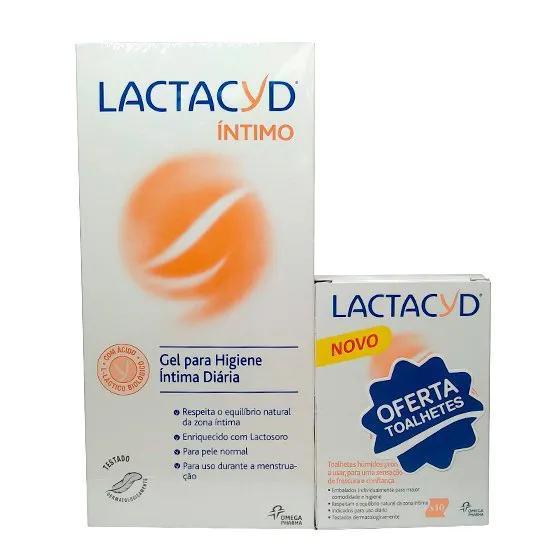Lactacyd Íntimo Gel 400 ml + Toalhitas 10 Unidade(s)