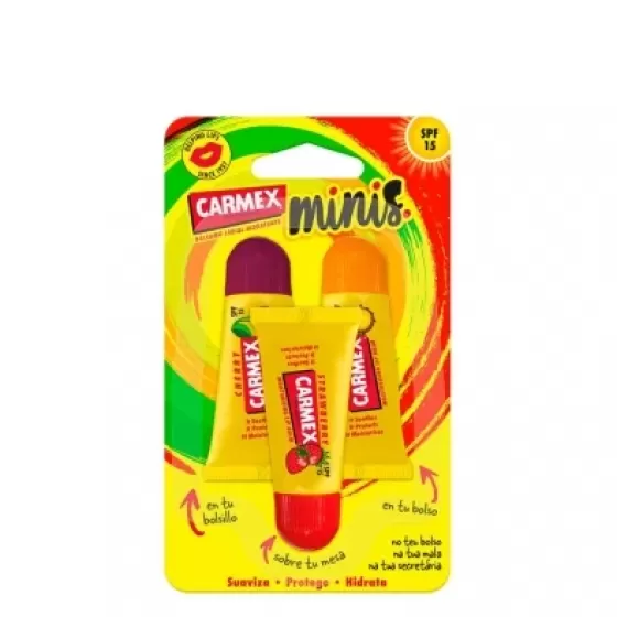 CARMEX TUBO HID LAB SPF15 MINIS 5G X3,
