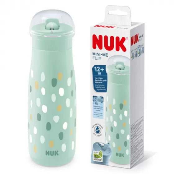NUK MINI-ME FLIP COPOPP 450ML 12M+ VERD,