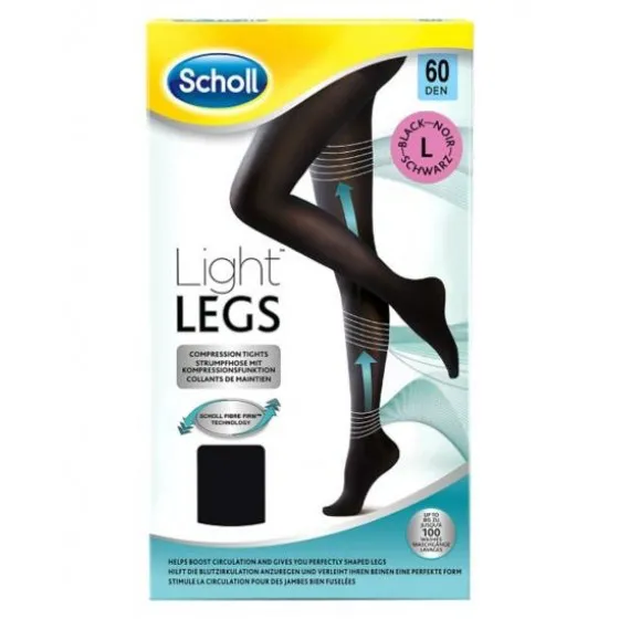 Scholl Light Legs Coll Comp 60den L Preto